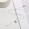S925 sterling silver French simple and versatile style, double-ring niche light luxury design, summer collarbone chain, a gift for your girlfriend, smiling slightly Application Scenario